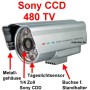 Farb wetterfeste Kamera m. Nachtsicht und Sony 480 TFL CCD-Sensor!