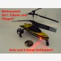 Stuntcar Weltneuheit 2in1: Auto+Helikopter HM0920