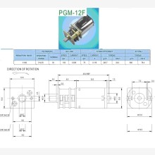 PGM12 Mini-Getriebemotor 3V, 75/Umdr./min., 1:100!