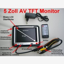 5,8 Zoll Monitor Audio Video Farb TFT LCD Bildschirm