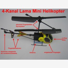 Mini RC 4-Kanal Lama Hubschrauber Helikopter!