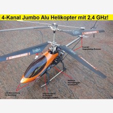 4-Kanal Alu Jumbo Lama Helikopter 2,4 GHz Outdoor!