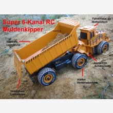Endlich: 6Kanal RC ferngesteuert LKW Kipp-Radlader!