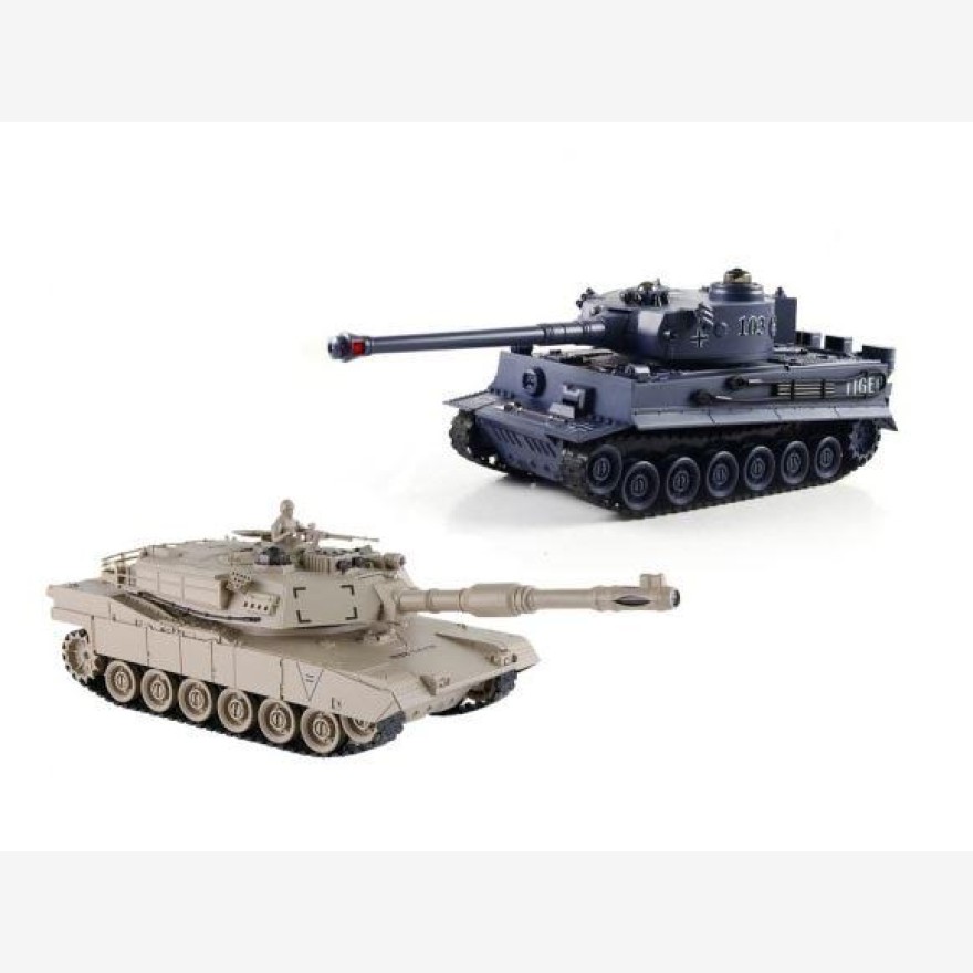 Doppelset Tiger Panzer Vs. Abrams M1A1 1:28 RC Panzer funkgesteuert NEU! Doppelset Tiger Panzer Vs. Abrams M1A1 1:28 RC Panzer funkgesteuert NEU!
