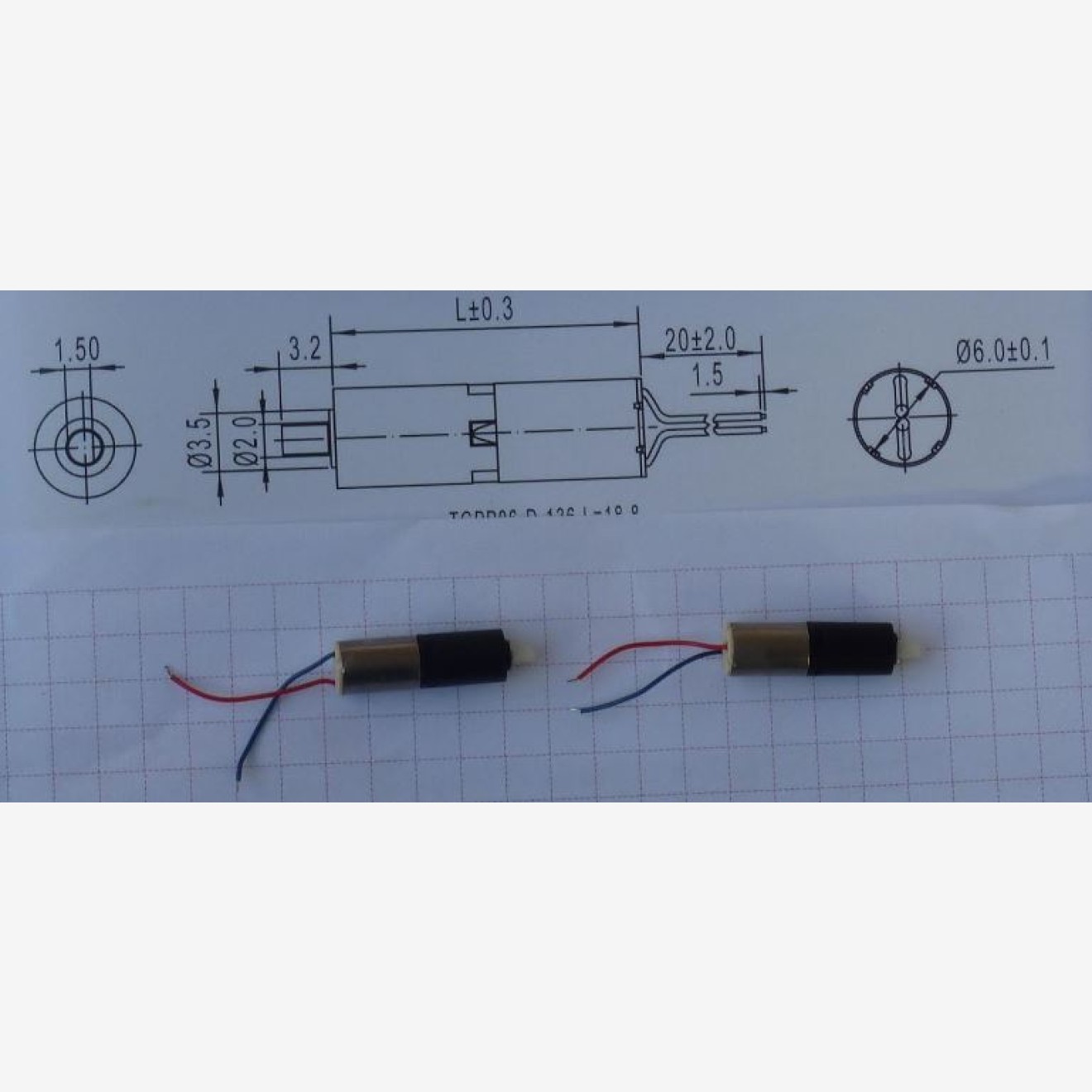 Sehr kleiner PGM6 Mini-Getriebemotor 3V, 15/Umdr./min., 1:136! Sehr kleiner PGM6 Mini-Getriebemotor 3V, 15/Umdr./min., 1:136!