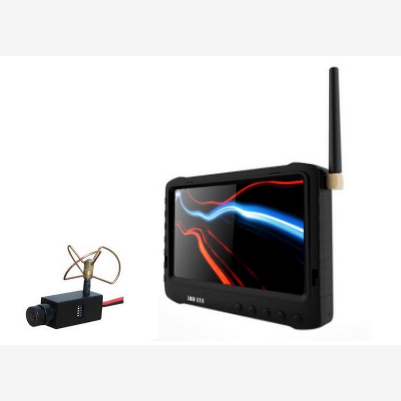 FPV Komplettset: Portabler 5 Zoll Hero Monitor mit 5,8 GHz Funk Kamera Eagle 3 Long Range! FPV Komplettset: Portabler 5 Zoll Hero Monitor mit 5,8 GHz Funk Kamera Eagle 3 Long Range!